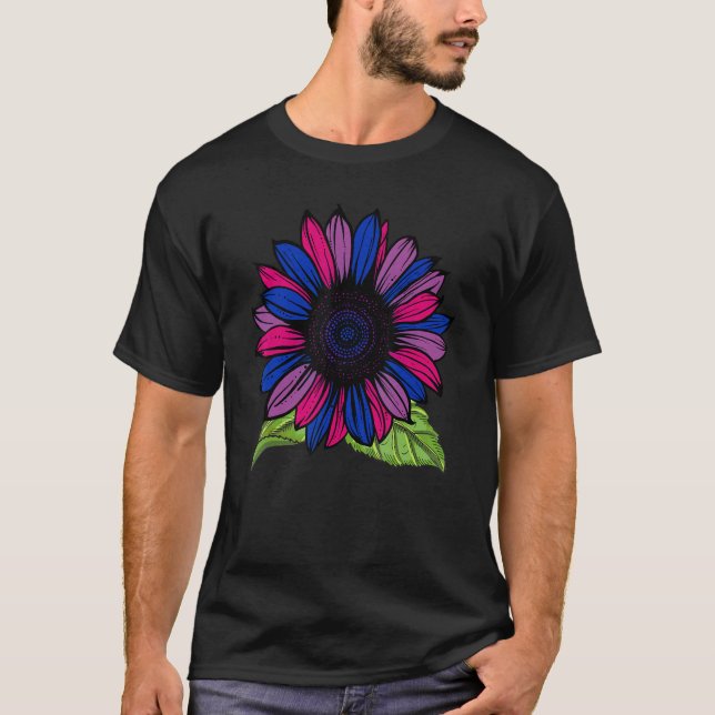 Solrosbisexualitet Flagga Bisexual Lgbt Pride Mon T Shirt (Framsida)