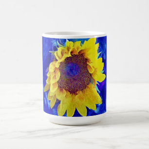 Solrosblå Gult Art Mugg-kaffe Kopp