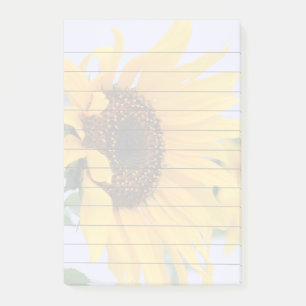 Solrosblom 4x6 postar det noterar vadderar post-it block