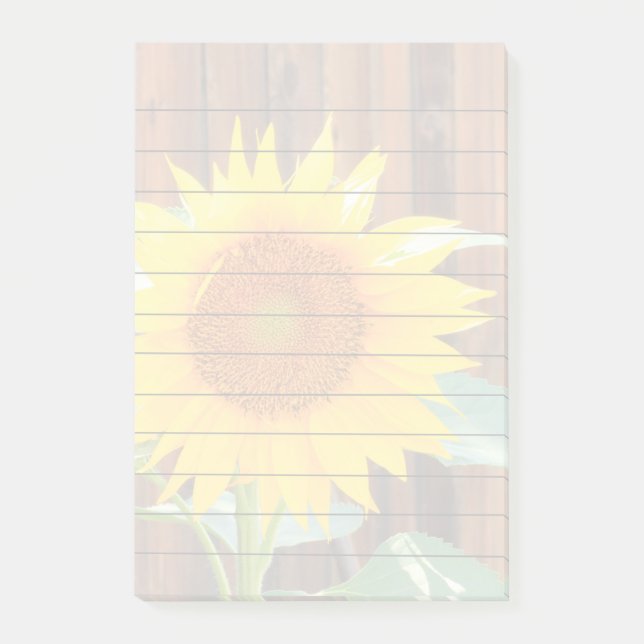 Solrosblom 4x6 postar det noterar vadderar post-it block (Framsida)