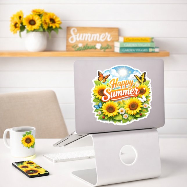 Solrosblomma Anpassad Vinyldekal Klistermärken (Skapare uppladdad)