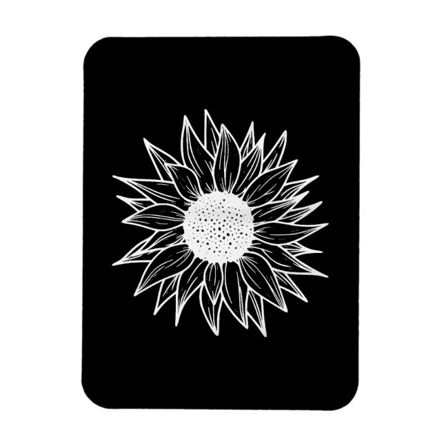 Solrosblomma av Söt med flera färgader Magnet (Vertikal)