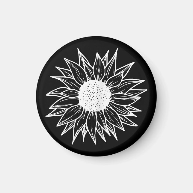 Solrosblomma av Söt med flera färgader Magnet (Framsidan)