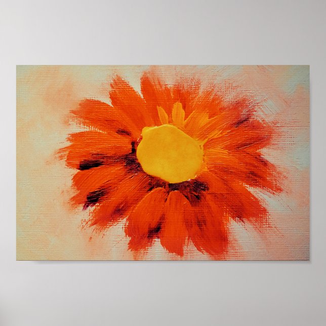 Solrosblomma av vibrant Orange Poster (Framsidan)