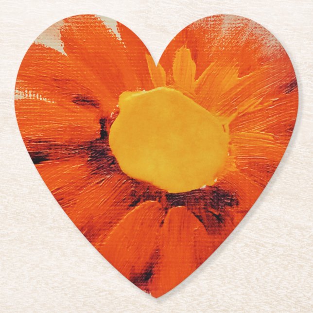 Solrosblomma av vibrant Orange Underlägg Papper (Framsida)