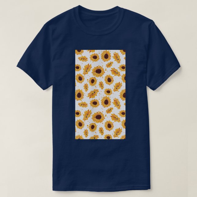 Solrosblomma, Blommigt T Shirt (Design framsida)
