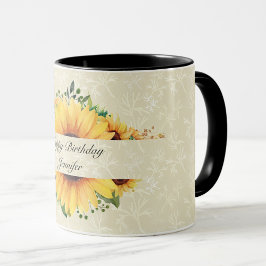 Solrosblomma, dagstidningen NAMN, gift Cute Coffee Mugg