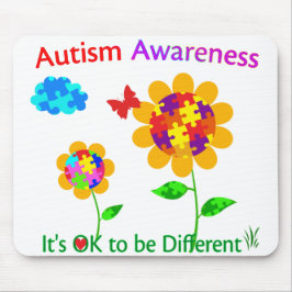 Solrosblomma för att öka medvetenheten om autism musmatta