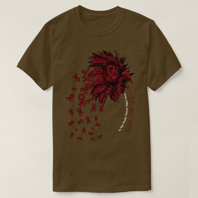 Solrosblomma för medvetandegörande om sicklecellsm t shirt (Design framsida)