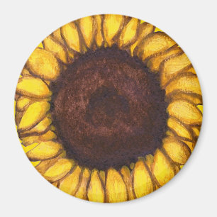 Solrosblomma - Fridge Magnet Cheerful Flower Gift