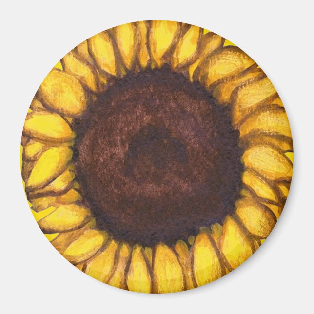 Solrosblomma - Fridge Magnet Cheerful Flower Gift (Framsidan)