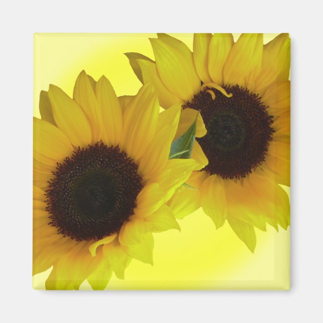 Solrosblomma - Fridge Magnet Cheerful Flower Gift (Framsidan)