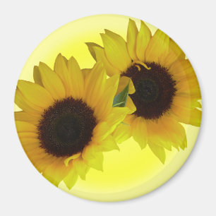 Solrosblomma - Fridge Magnet Cheerful Flower Gift
