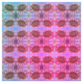 Solrosblomma Girly Rosa Blommigt Watercolor Boho D Tyg