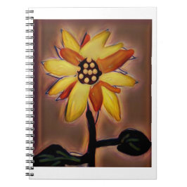 Solrosblomma i Spiral fotopatbok Anteckningsbok