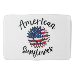 Solrosblomma i Stars & Rand: ett patriotiskt bloom Badrumsmatta