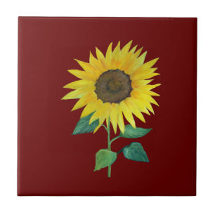 Solrosblomma Kakelplatta