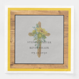 Solrosblomma Kor Bröllop Pappersservett