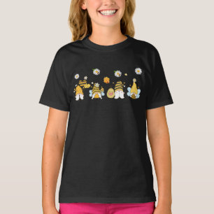 Solrosblomma med bifunny hippie Gnome Gift T Shirt