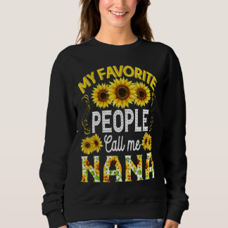 Solrosblomma Mina favoriter kallar mig Nana Mammor T Shirt
