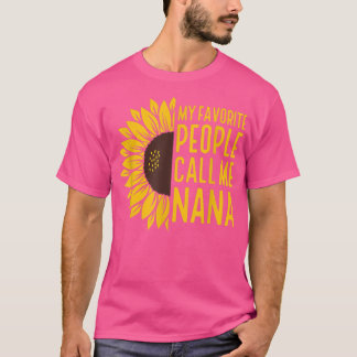 Solrosblomma Mina favoriter kallar mig Nana Mammor T Shirt