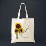 Solrosblomma, privat Bridesmaid Rustic Flower Tygkasse<br><div class="desc">En solros Rustic Bröllop Bridesmaid Tote Bag. Den här anpassningsbarna har solblommor med gult som bakgrund. Utformningen har en rustik känsla. All information ändras lätt för din anpassningsbar,  Bridesmaid Tote Bag. Ljusstark och inbjudande,  utmärkt Bridesmaid Wedding-tjänst.</div>