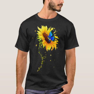 Solrosblomma Smörflugan Ge up-syndrom T Shirt