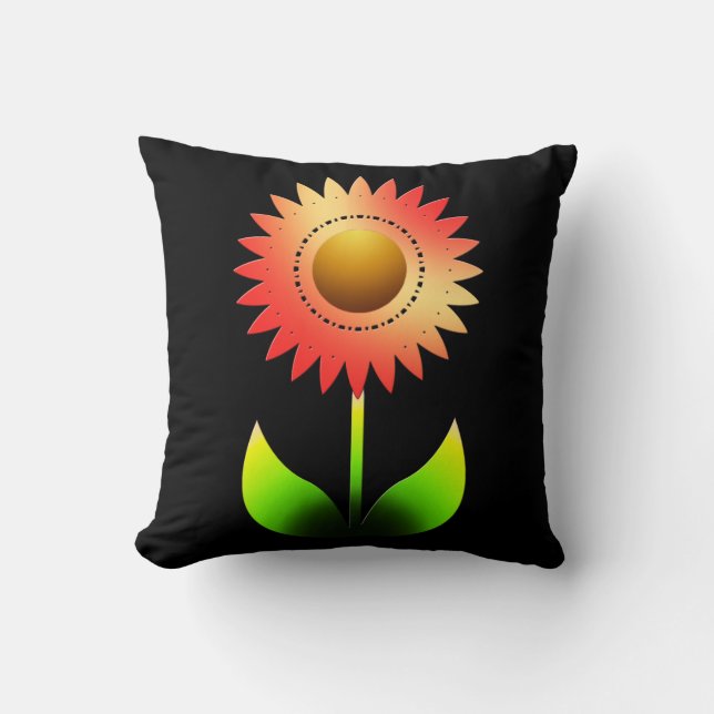 Solrosblomma Stil Dekorativ kudde II (Framsida)