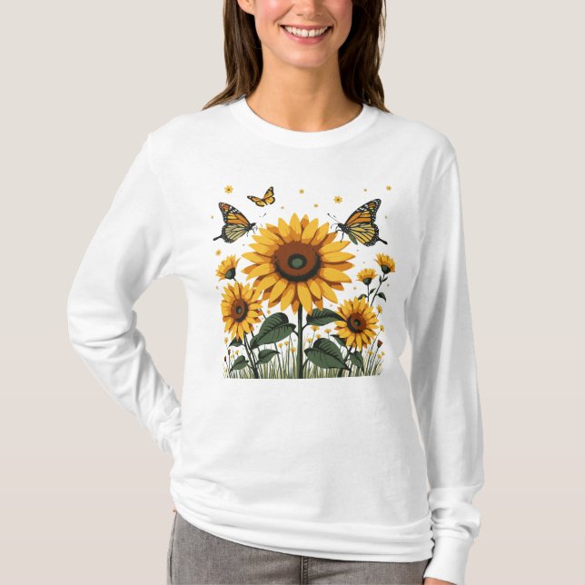 Solrosblomma T Shirt (Framsida)