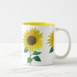 Solrosblomma Två-Tonad Mugg