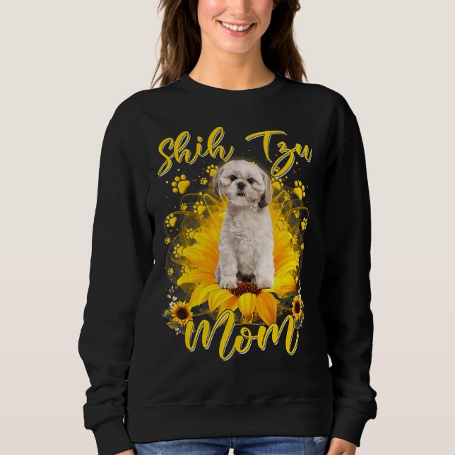 Solrosblomman Best Hund Mamma någonsin funny Shih  T Shirt (Framsida)