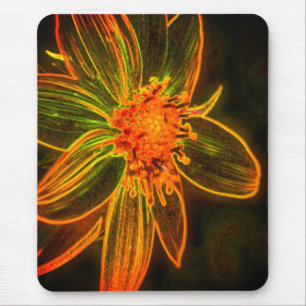 Solrosblommans Abstrakt Flower Art Musmatta