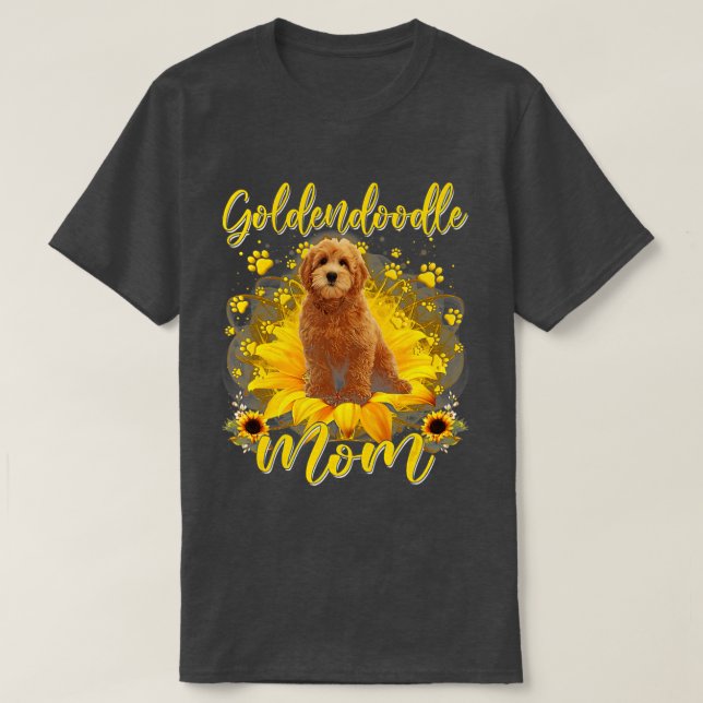 Solrosblommans bästa Hund Mamma någonsin funny Gol T Shirt (Design framsida)