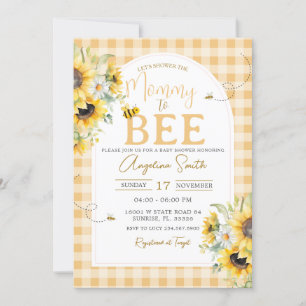 Solrosblommans Daisy Be Mamma till Bee Baby Shower Inbjudningar