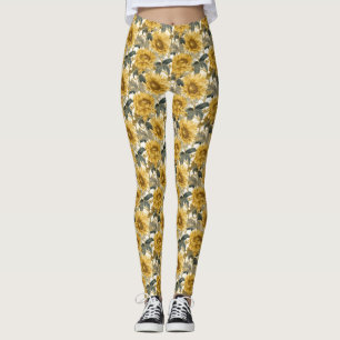 SolrosBlommönster Leggings