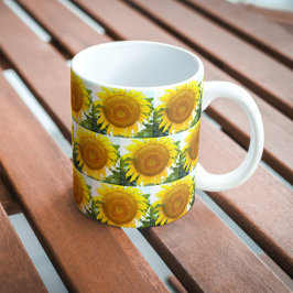 SolrosBlommönster med stor Gult Mugg