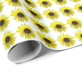 Solrosblommönster Presentpapper