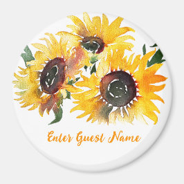 Solrosblommor 50 födelsedagar magnet