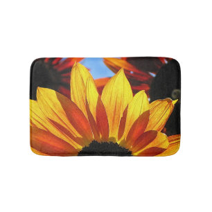 Solrosblommor Abstrakt Flower Bath Mats Badrumsmatta