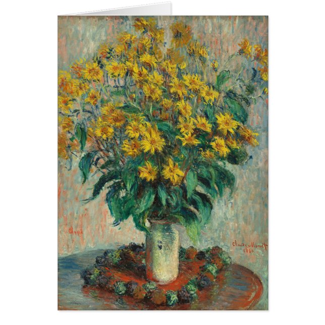 Solrosblommor av Claude Monet Hälsningskort (Framsidan)