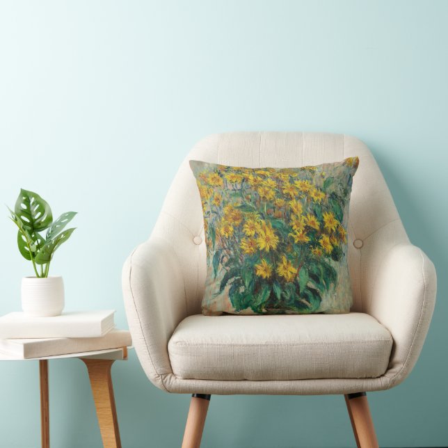Solrosblommor av Claude Monet Kudde (Stol)