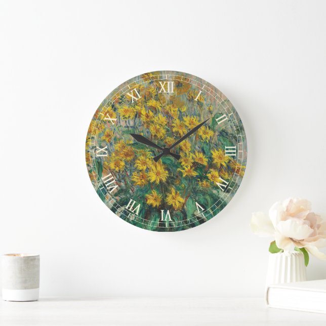 Solrosblommor av Claude Monet Stor Klocka (Hem)