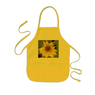 Solrosblommor Blommans Fransk Ephemera Apron Barnförkläde