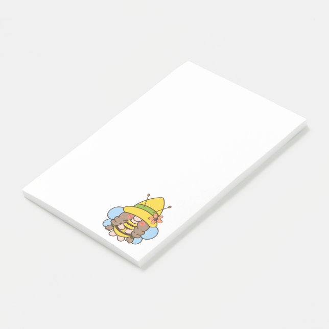 Solrosblommor Bumblebee Gnome Notes Post-it Block (Vinklad)
