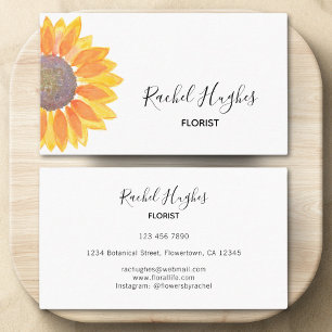 Solrosblommor Florist Visitkort