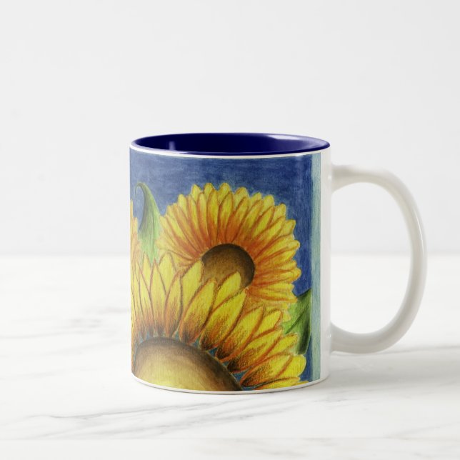 Solrosblommor Flower Coffee Mugg Birthday Gift (Höger)