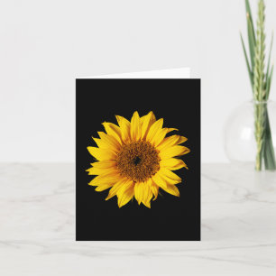 Solrosblommor Gult på svart - Anpassade Sol-blommo Kort