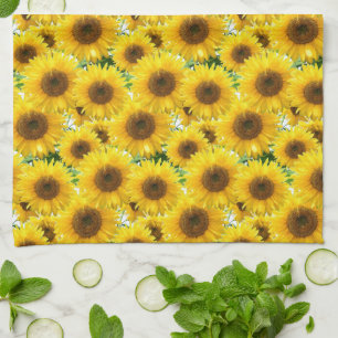 Solrosblommor Kökshandduk