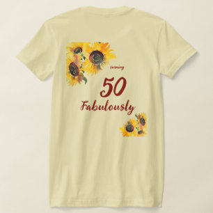Solrosblommor, ljusa vattenfärger 50 t shirt