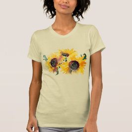 Solrosblommor, ljusa vattenfärger 50 t shirt
